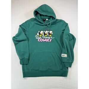 Walt Disney Comics Donald Duck Hoodie Green H&M Disney Adult Small